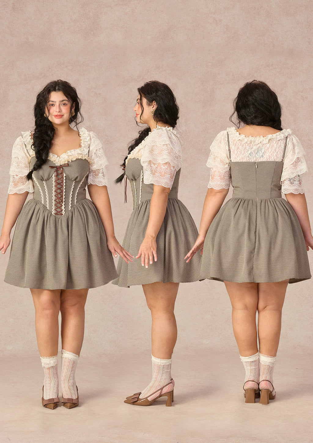 Curve&Plus Bear Date Dress（Short)
