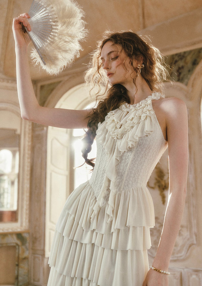 Gilded Feather Fan Corset Dress Main Image