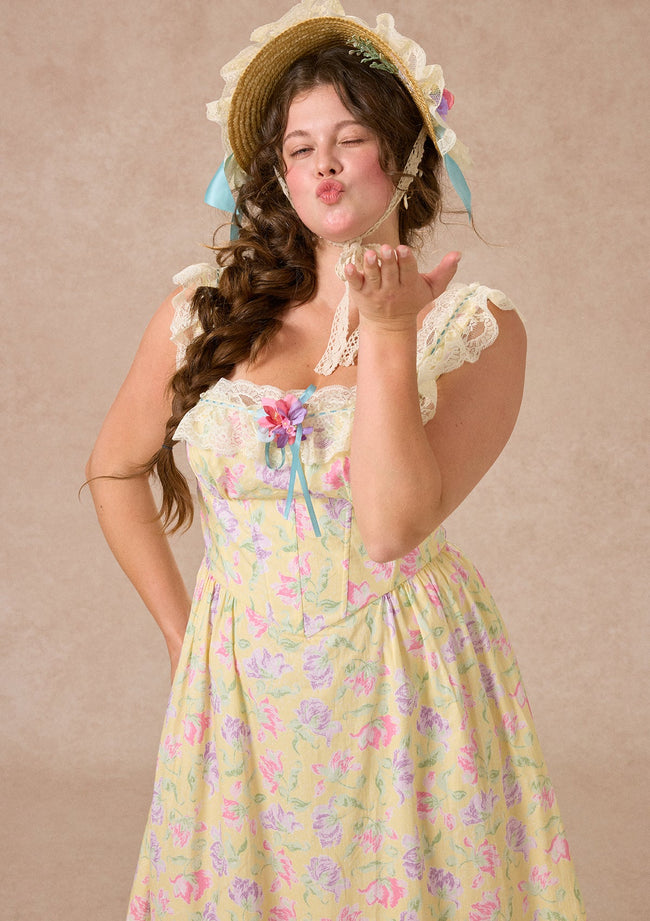 Curve&Plus Honey Tea Garden Dress Main Image