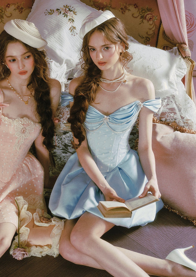 Blue Bud Corset Dress Main Image