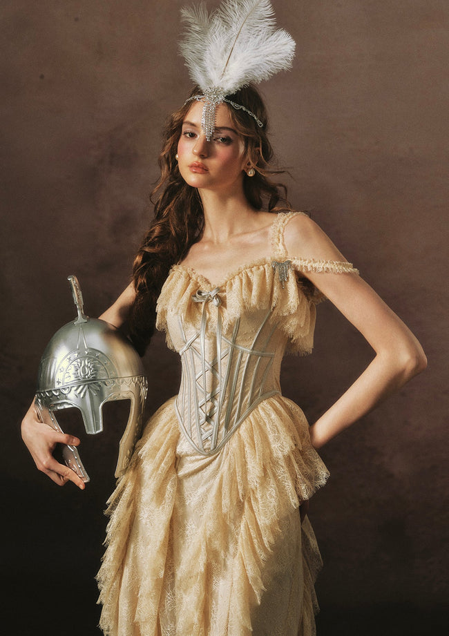 Golden Veil Valkyrie Corset Dress Main Image