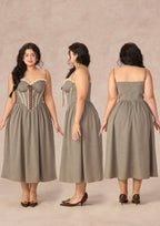 Curve&Plus Bear Date Dress（Long)