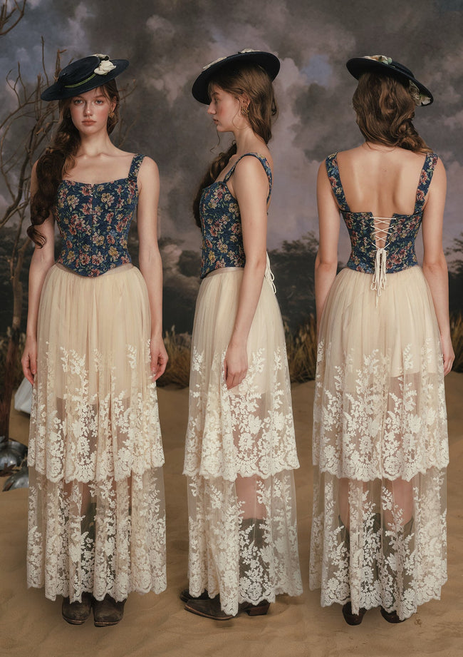 Azure Flower Fair Corset Main Image