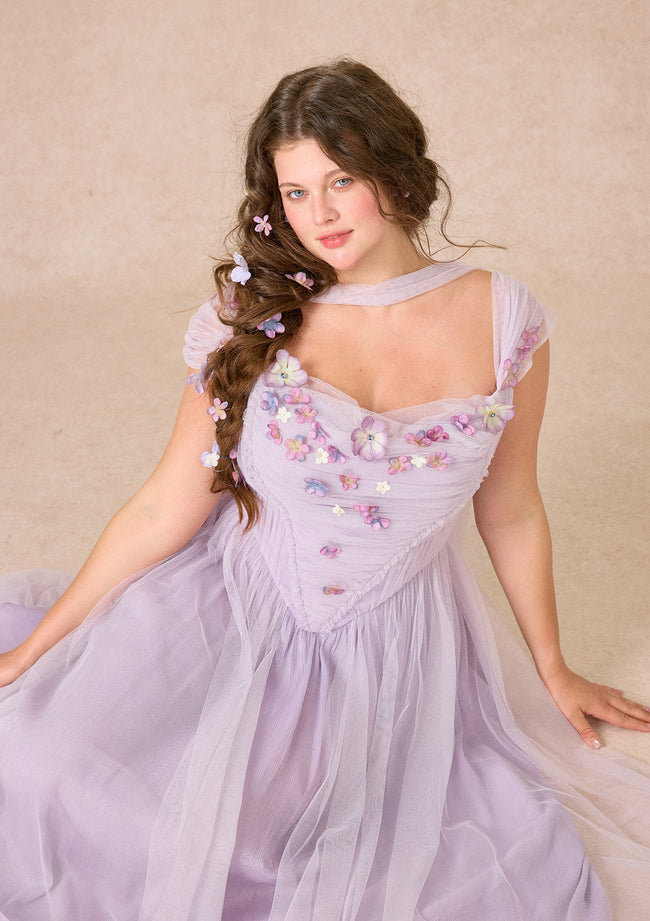 Curve&Plus Ode to Purple Iris Dress Main Image