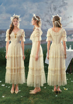 Gilded Invitation Dress（Beige）