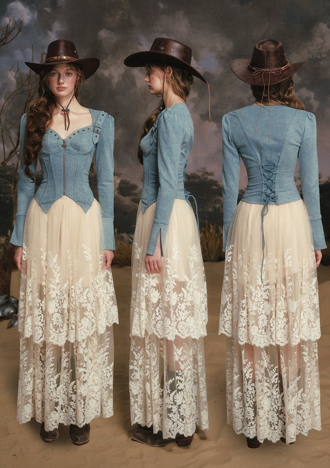Denim Knight Corset Main Image