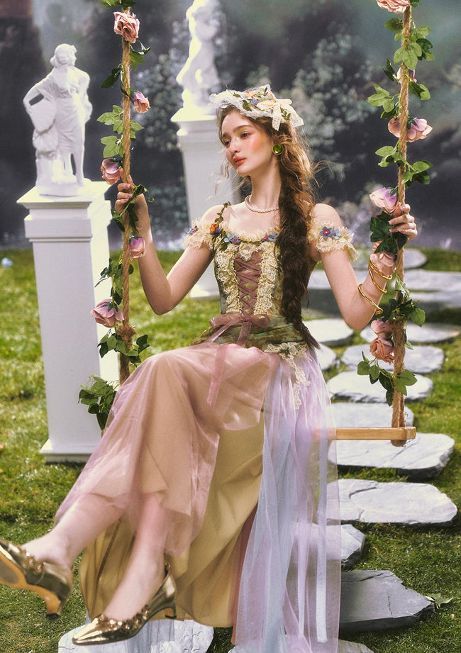 Eucalyptus Whispered by Wind Corset Dress Main Image