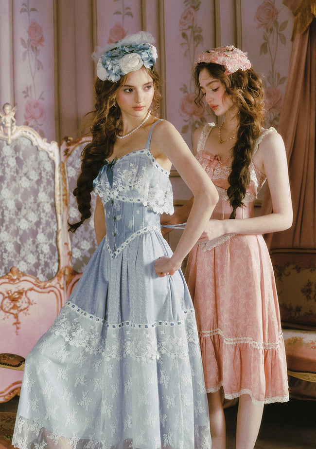 Ice Jade Flower Corset (underbust) Main Image