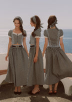 Cottage Girl Diary Navy Skirt