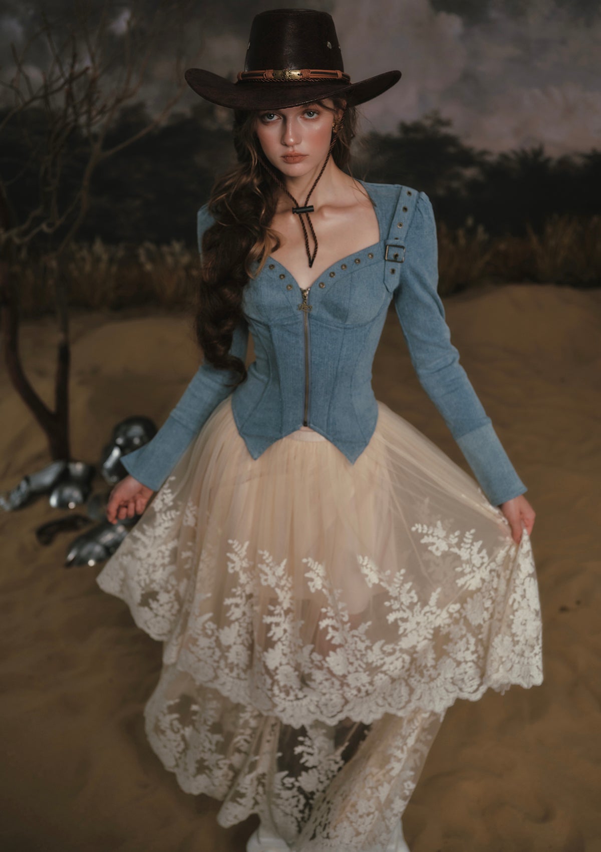 Denim Knight Corset