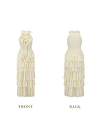 Gilded Feather Fan Corset Dress
