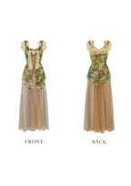Eucalyptus Whispered by Wind Corset Dress