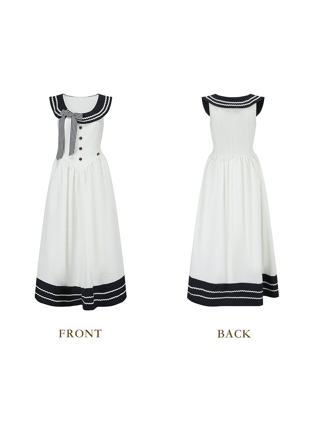 Sailor Love Letter Dress (Navy)