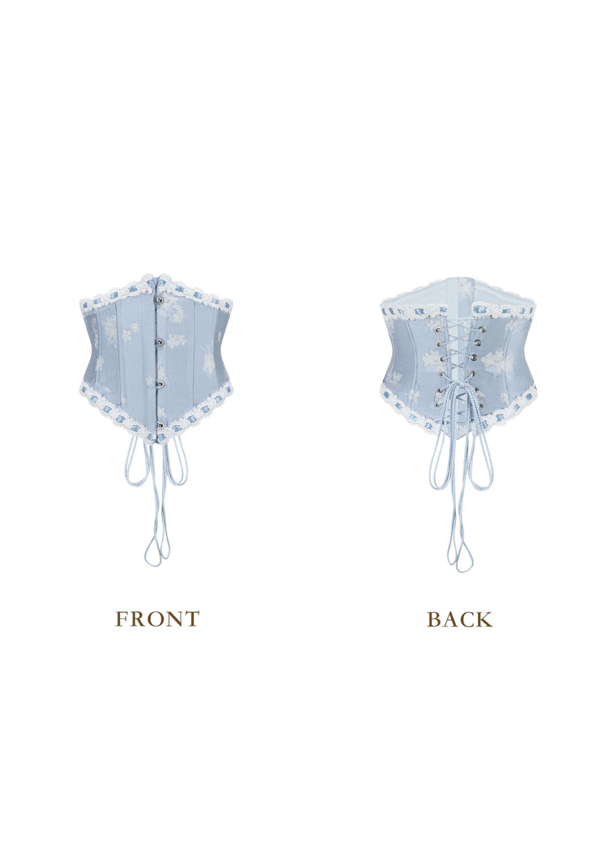 Ice Jade Flower Corset (underbust)