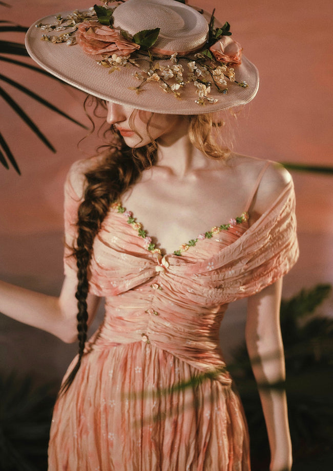 Sunset Flower Field Dress Hover Image
