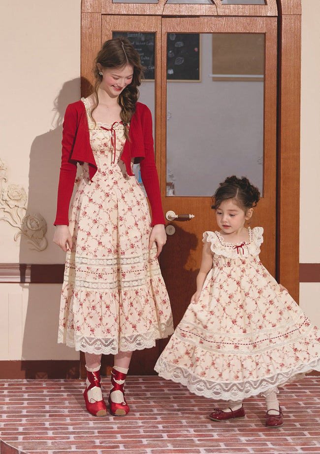 Toddler Girl Red Garnet Dress Main Image