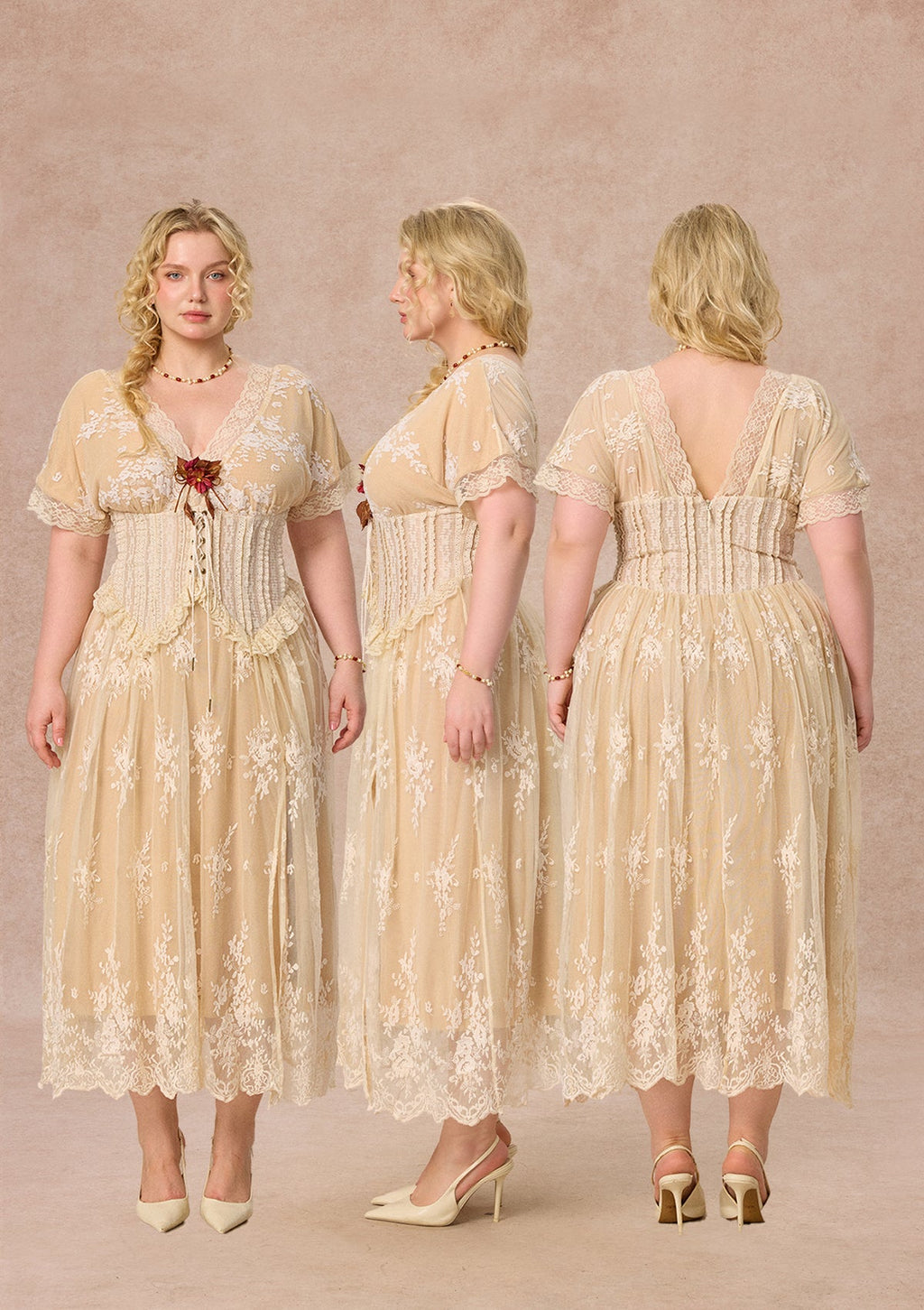 Curve&Plus Wild Thorn Rose Corset Dress