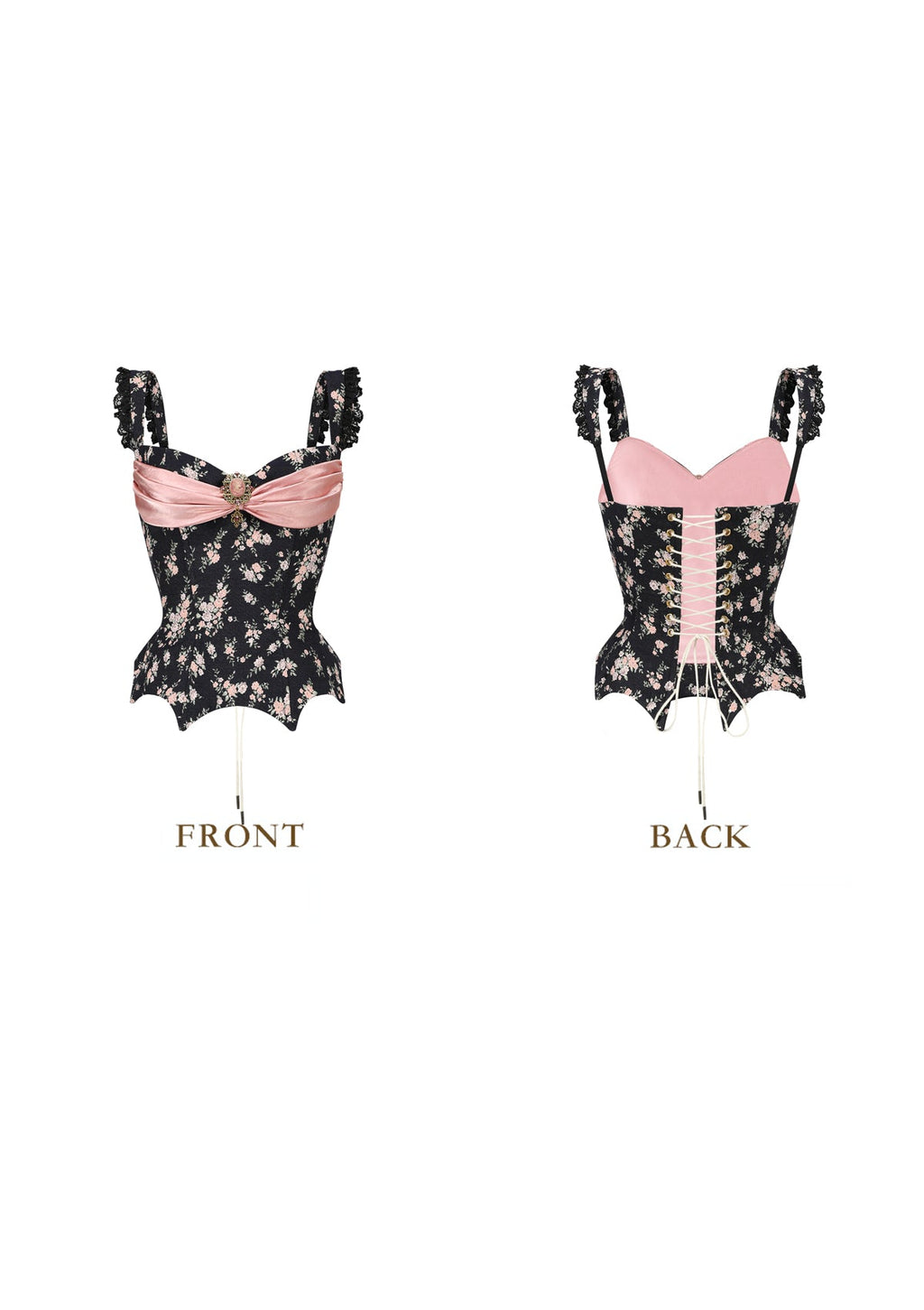 Night Feast Pink Crystal Corset