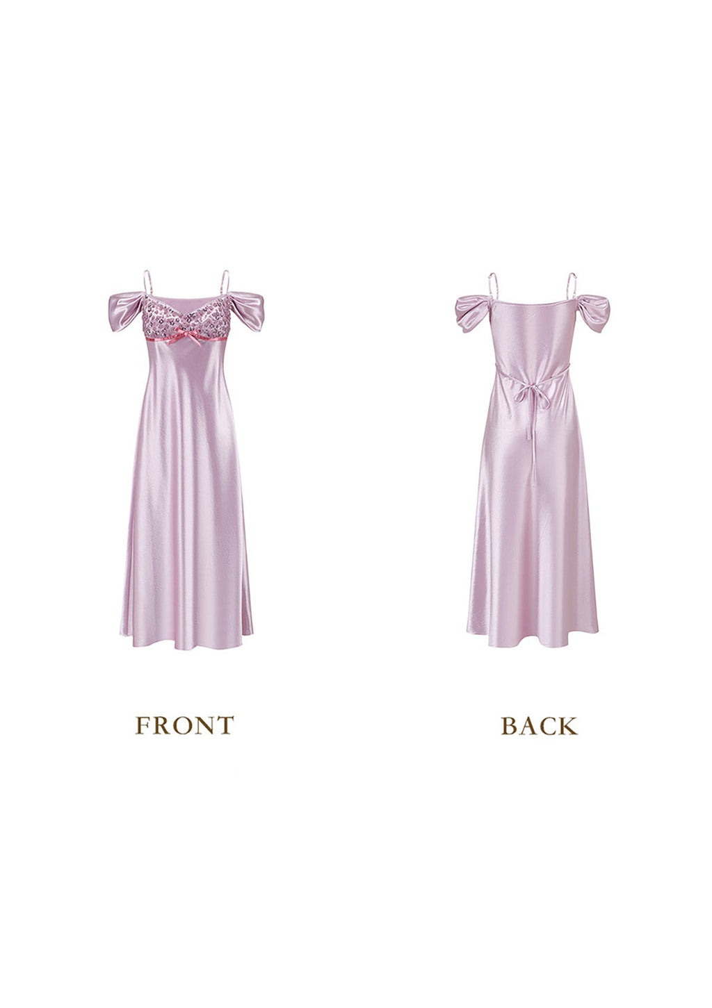 Glazed Purple Satin Dress