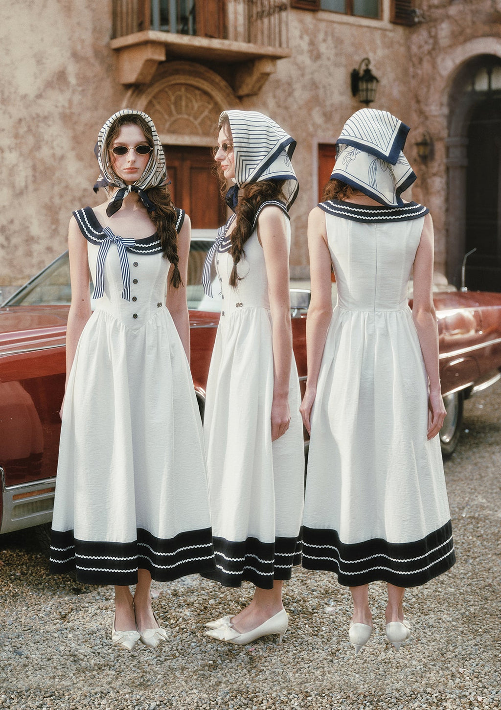 Sailor Love Letter Dress (Navy)