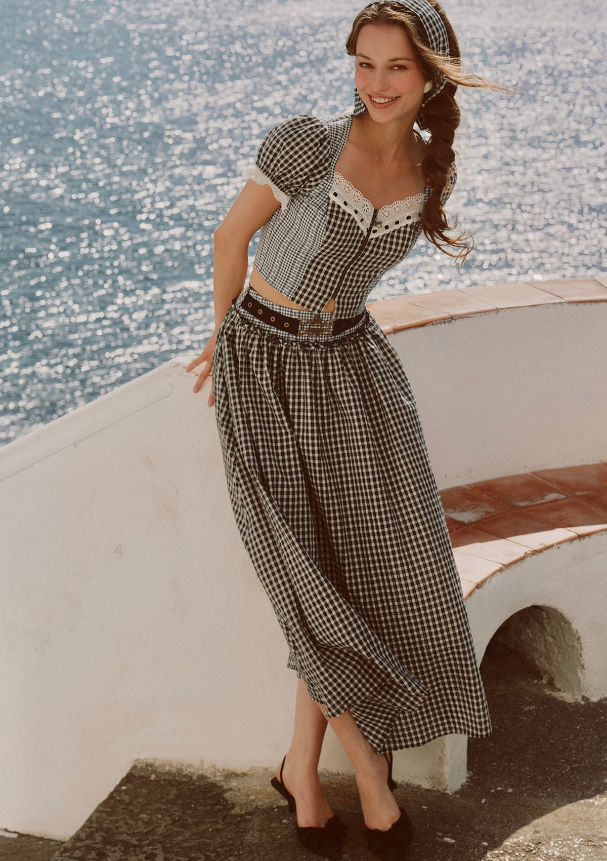 Cottage Girl Diary Navy Skirt
