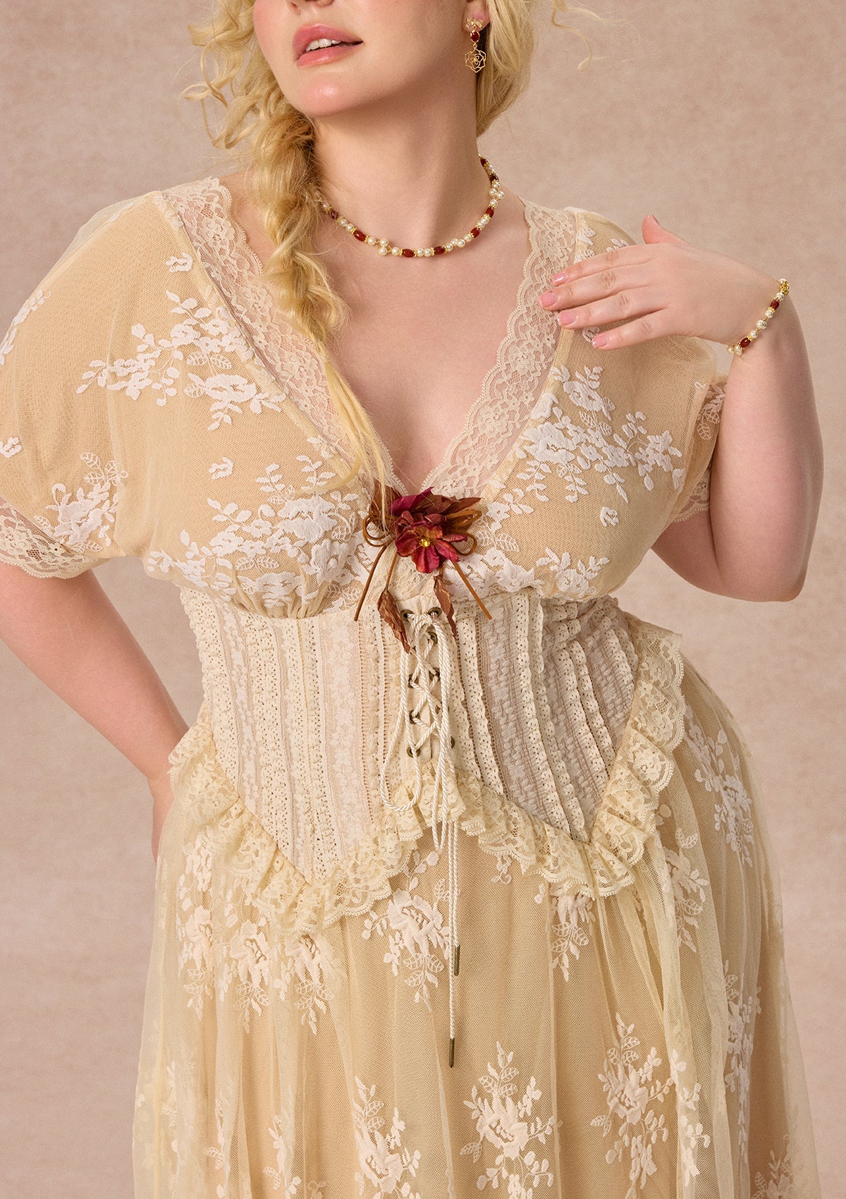 Curve&Plus Wild Thorn Rose Corset Dress