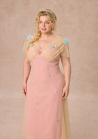 Curve&Plus Wind Perched Rose Quartz Dress
