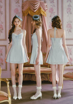 Blue Gingham Sweetheart Dress
