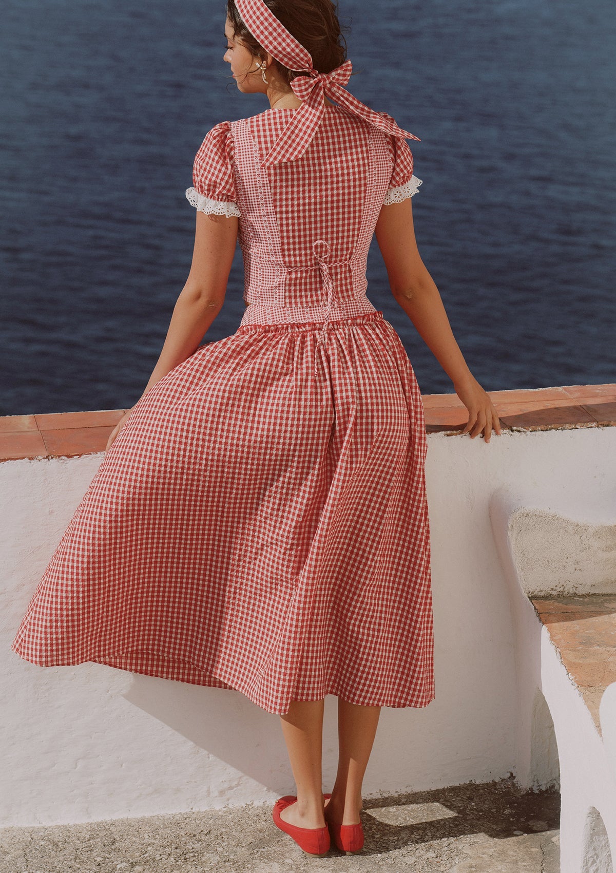 Cottage Girl Diary Red Top
