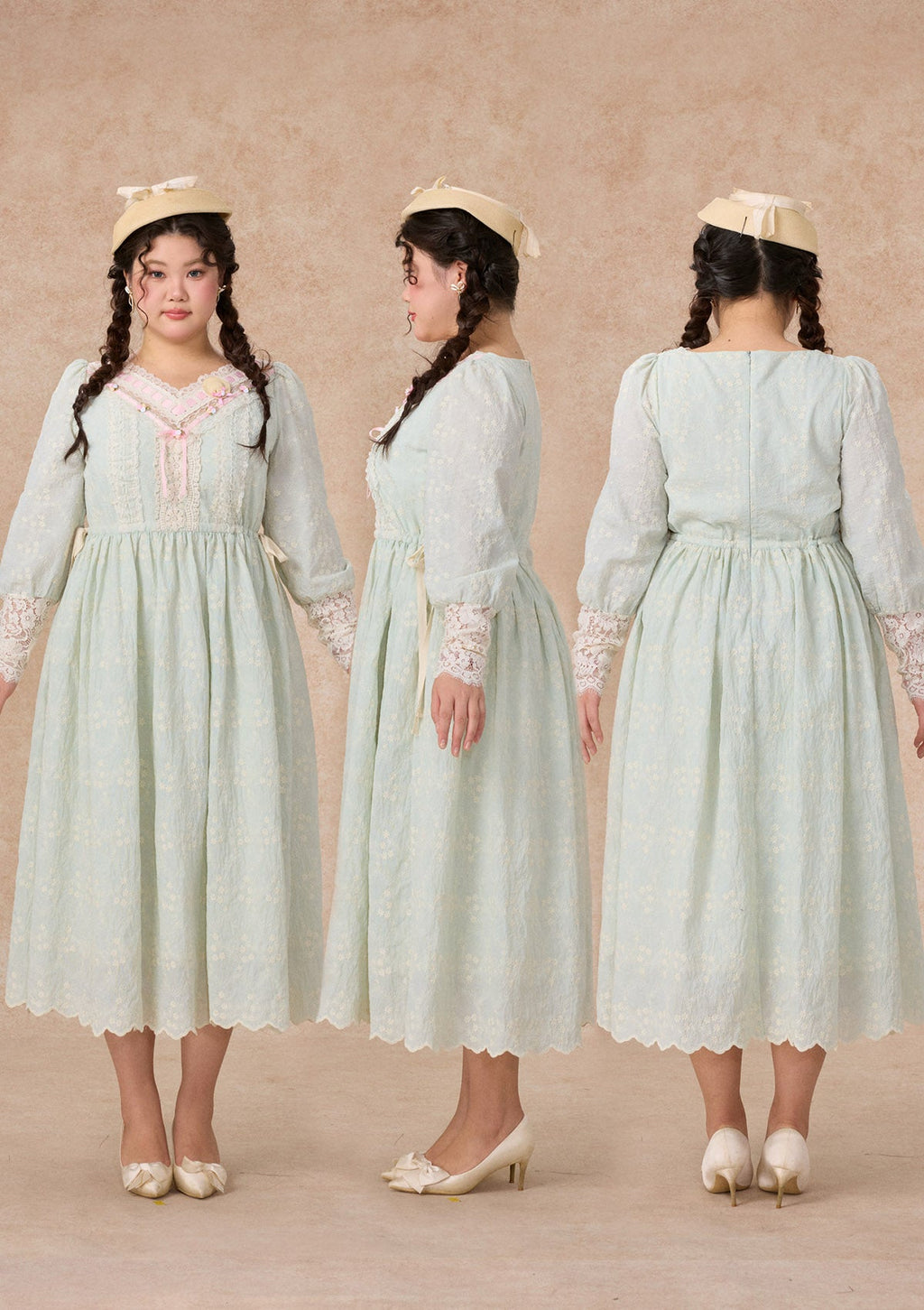 Curve&Plus Outing Straw Hat Dress