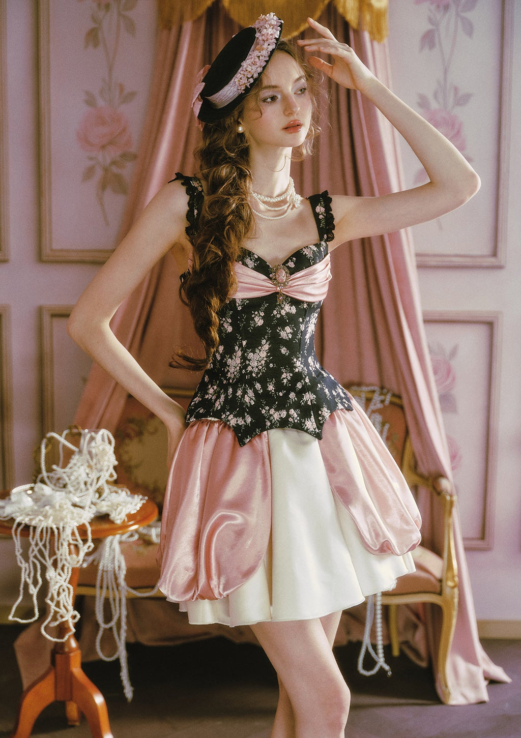 Night Feast Pink Crystal Corset
