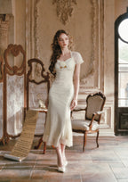 Cream Letter Dress