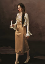 Candlelight Golden Butterfly Dress