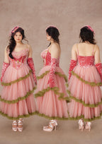 Curve&Plus Grape Grinda Corset Dress (Long)