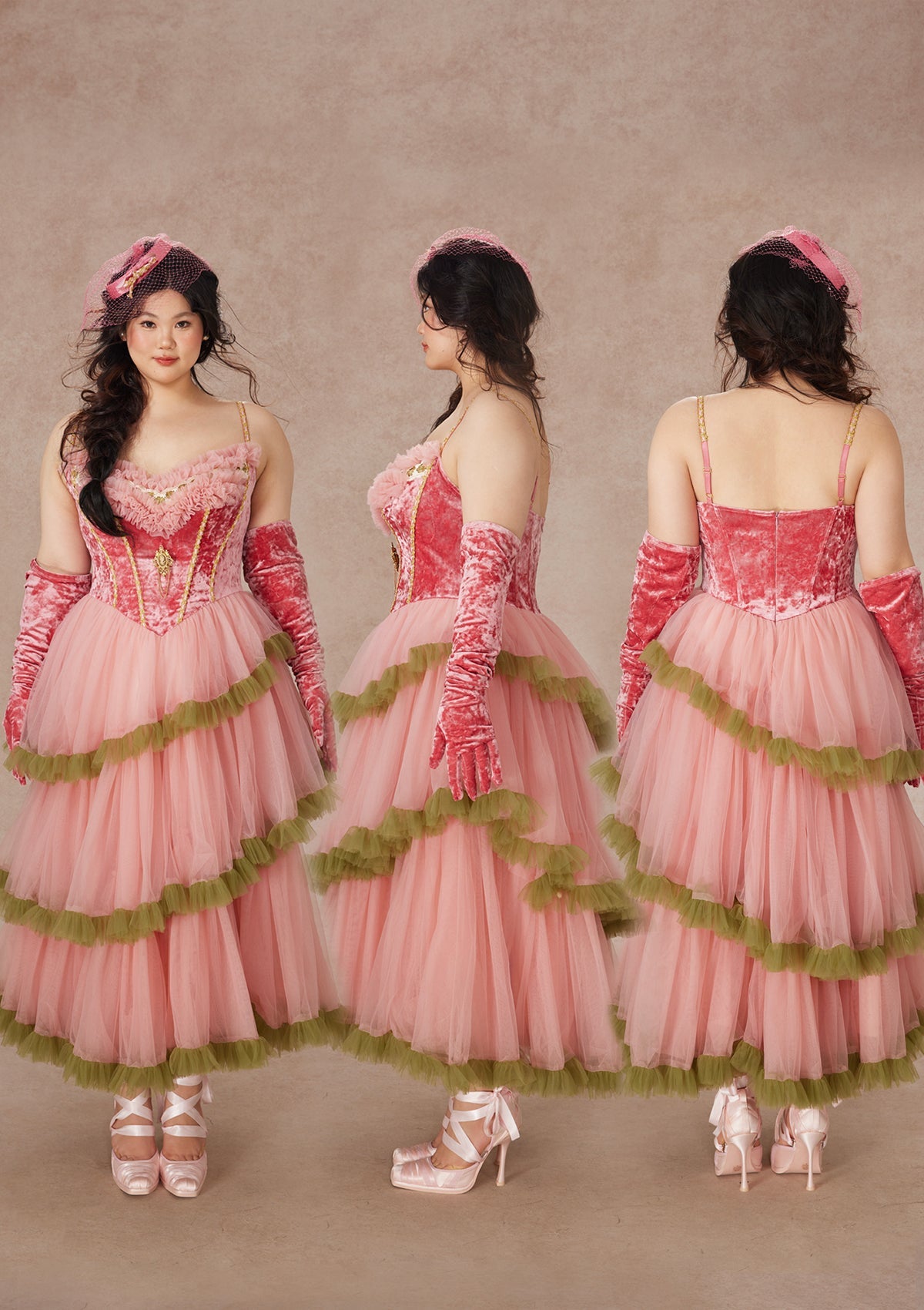 Curve&Plus Grape Grinda Corset Dress (Long)