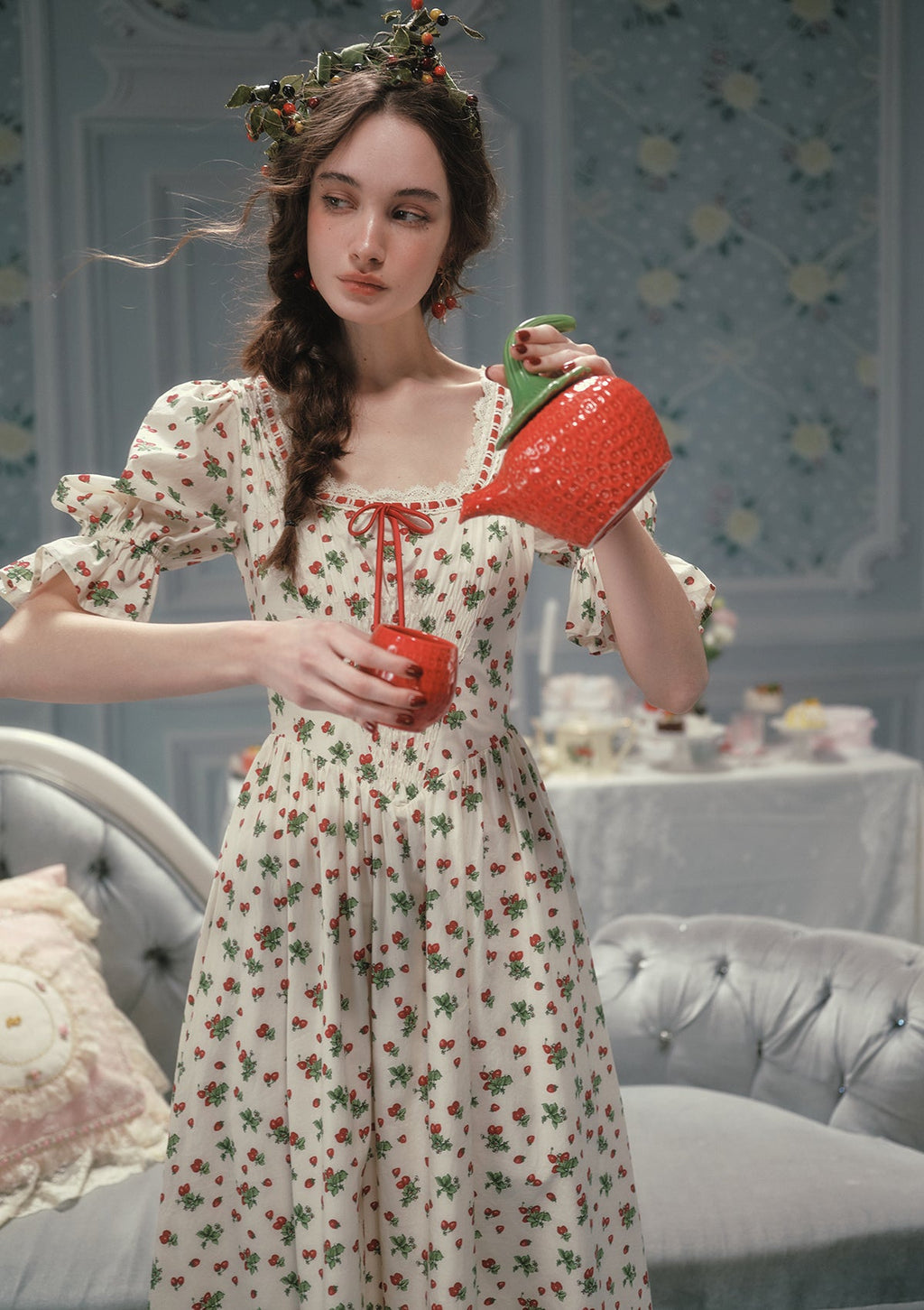 Wild Strawberry Paradise  Dress