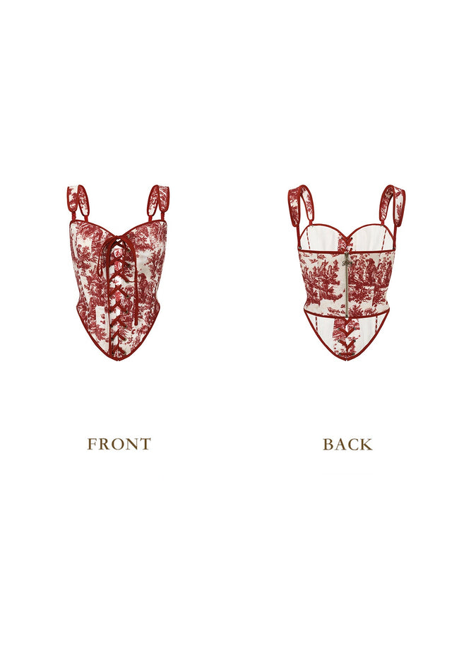 Red Winery Corset Main Image