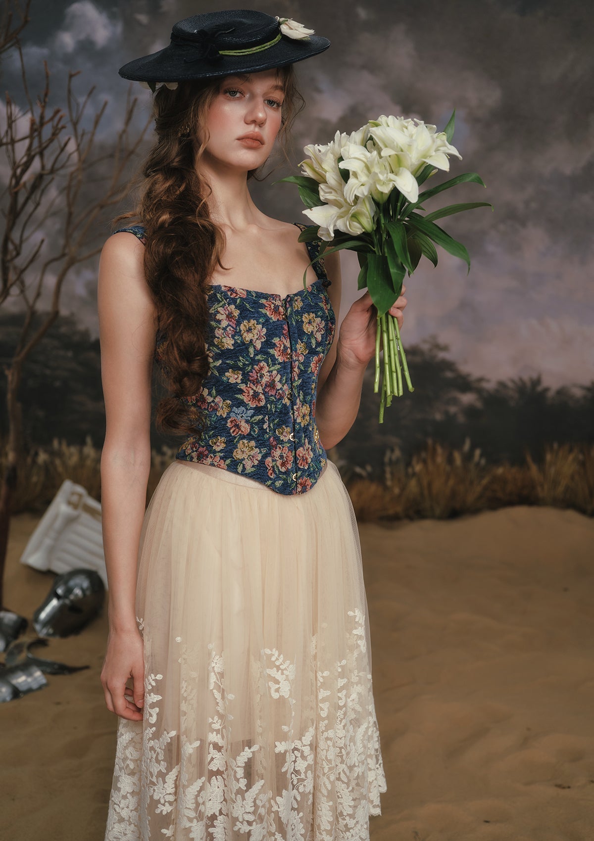 Azure Flower Fair Corset