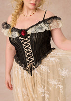 Curve&Plus Midnight Crimson Rose Corset Dress