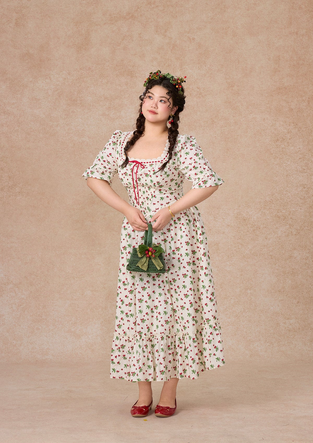 Curve & Plus Wild Strawberry Paradise  Dress