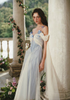 Blue Iris Bird Corset Dress