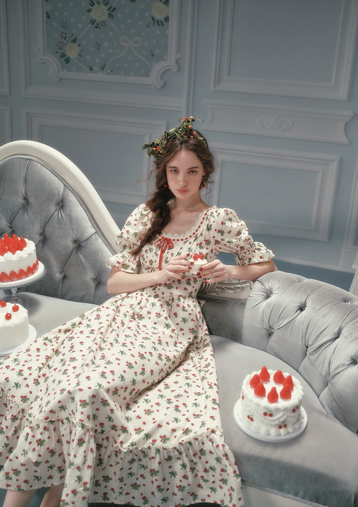 Wild Strawberry Paradise  Dress