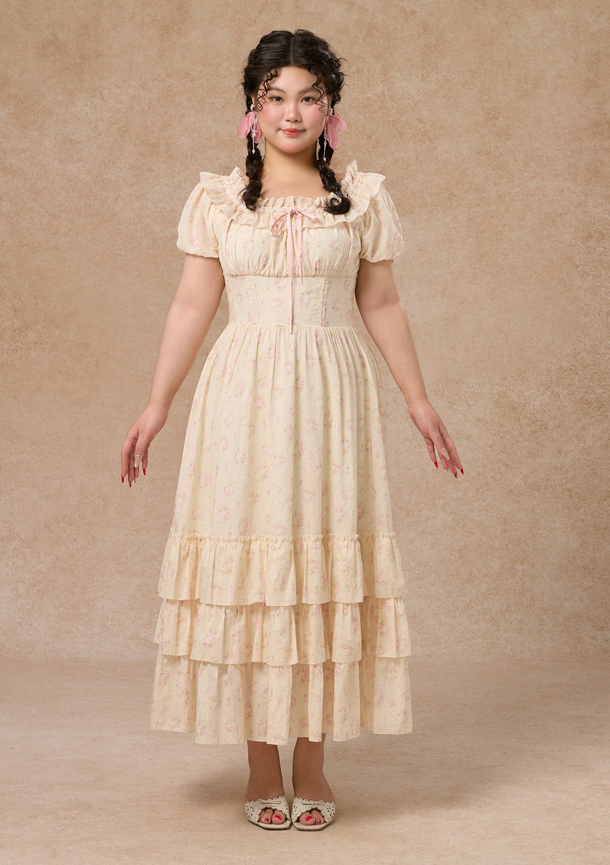 Curve&Plus Flower&Poetry Corset Dress