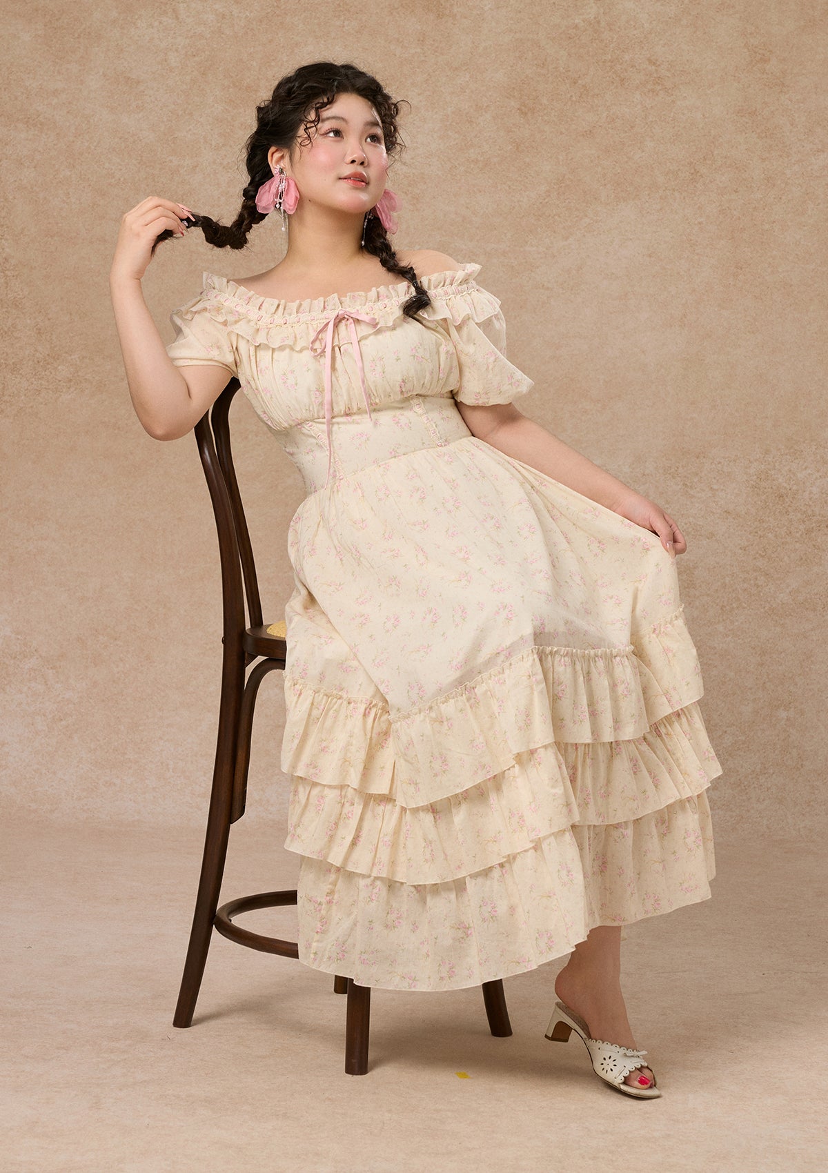 Curve&Plus Flower&Poetry Corset Dress