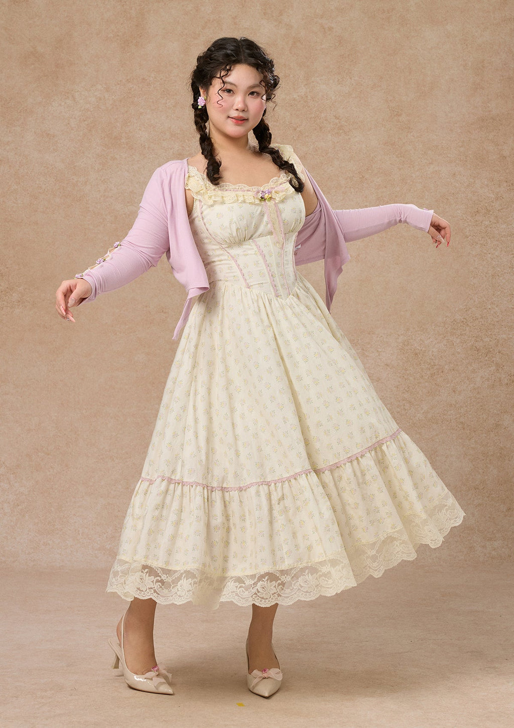 Curve&Plus Cream Clove Dress