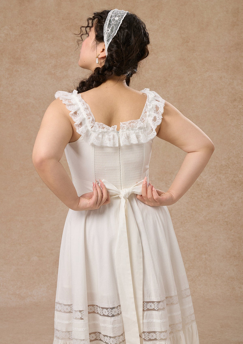 Curve & Plus "Pure White" Garnet Corset Dress