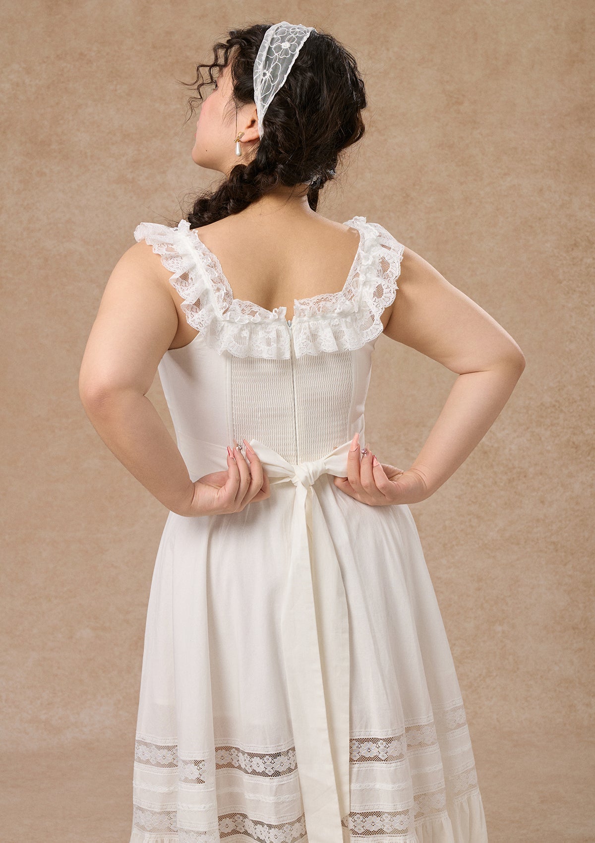 Curve & Plus "Pure White" Garnet Corset Dress