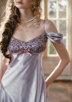 Glazed Purple Satin Dress