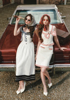 Sailor Love Letter Dress (Navy)