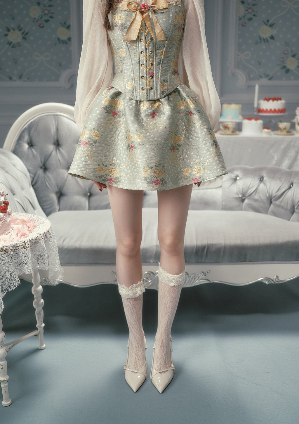 Mary's Garden Poem Corset Dress